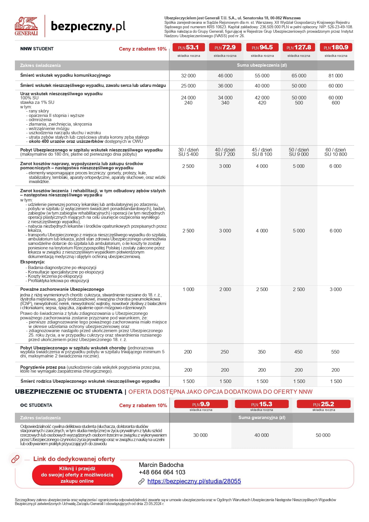 Oferta dla studentów